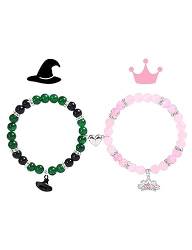 Piovelvt Matching Bracelets for Couples Best Friend Friendship Kit Bestie Gifts for Women Long Distance Ralationship Witch Merch Costume Crown Accessories - Image 1