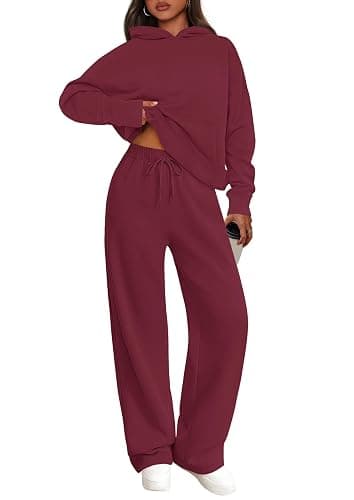 PRETTYGARDEN Women's 2 Piece Outfits Fall Sweatsuits Oversized Hoodies Wide Leg Sweatpants Tracksuits Lounge Matching Sets - Image 1