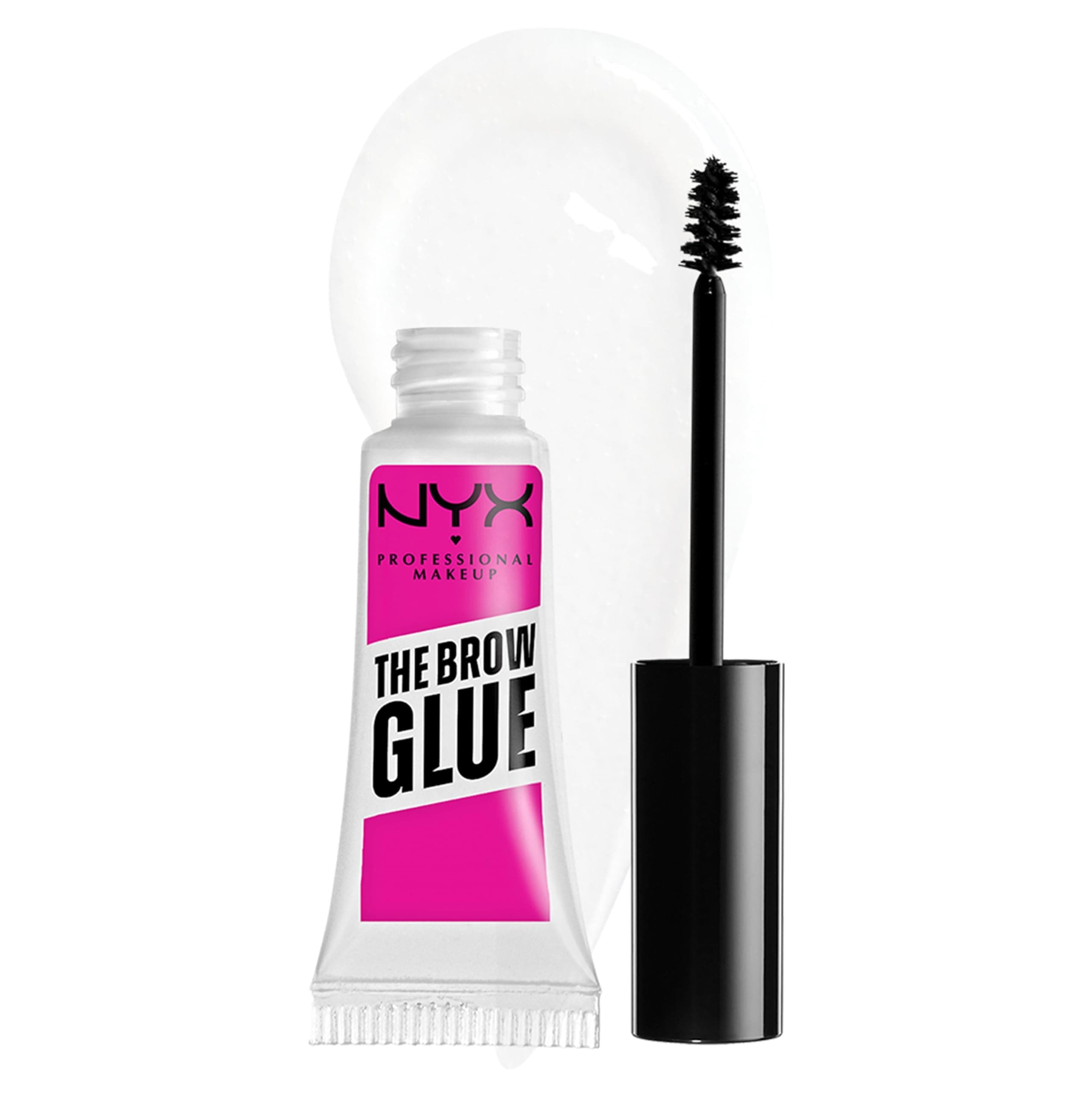 NYX Professional Makeup, The Brow Glue, 5gr. Gel fijador de cejas transparente, 16 horas de duraci贸n, no pegajoso, sin transferencias, a prueba de agua y sin residuos, para cejas definidas. - Transparent - Image 1