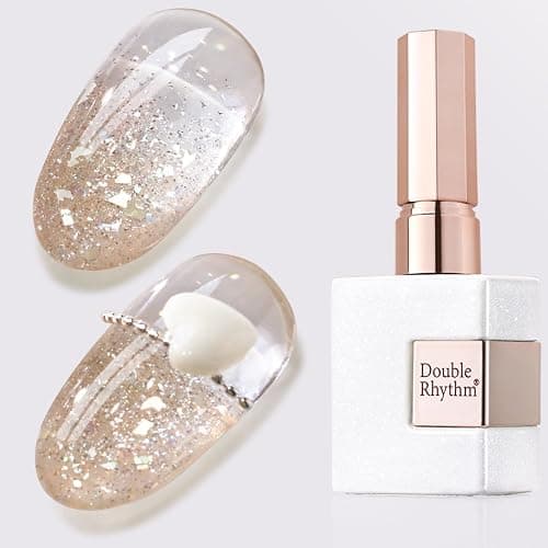 Double Rhythm 0.5Oz Glitter Gel Polish Shimmer Reflective Color for Nail Art Salon DIY Soak Off 15ml Nail Lamp Gel Polish at Home (Golden-B1160) - Image 1