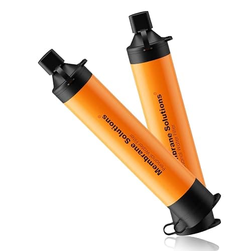 Membrane Solutions Straw Water Filter S1, NSF/ANSI 42&372&401 certificated, Survival Filtration Portable Gear, Emergency Preparedness, Supply for Drinking Hiking Camping Team Family Outing - Image 1