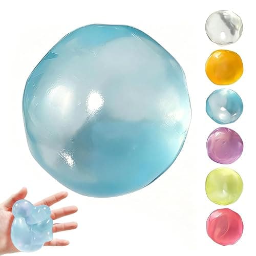 Coconut Oil Squishy, Coconut Oil Stress Ball Squishies, Blue 1pcs | Non-Rebounding, Moldable, Anxiety Stress Relief - Image 1