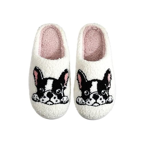 ELIRAR Dog Cat Slippers Plush Animal Pet Comfortable Winter Women Men Soft Non-slip - Image 1
