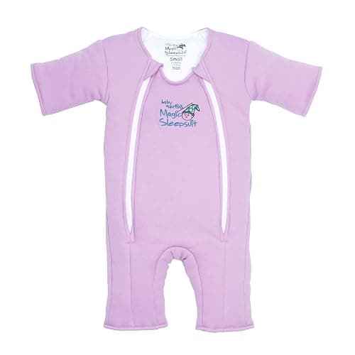 Magic Sleepsuit Baby Merlin's Cotton Baby Swaddle Transition Product - Soft and Cozy Design, Double Zipper for Easy Diaper Changes, Promotes Safe Sleep, 3-6 Months - Lavender - Large 18-21lbs - Image 1