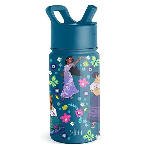 Simple Modern Kids Summit Water Bottle with Straw Lid | Disney Encanto 14oz Stainless Steel Cup Insulated Tumbler for Girls, School | Encanto - Image 1