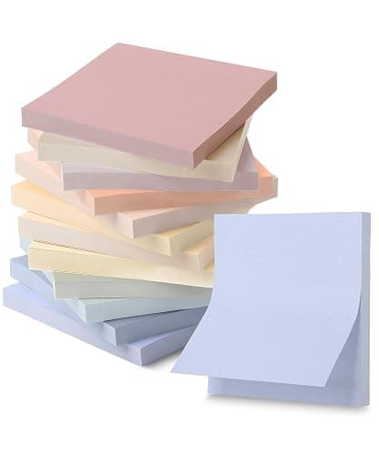 Mr. Pen- Sticky Notes, 3"x3", 12 Pads, 600 Sheets, Soft Vintage Colors, Sticky Notes Bulk, Self-Stick Note Pads, Perfect for Office, School, Home, Study & Organization - Image 1