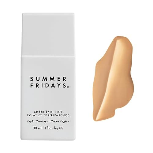 Summer Fridays Sheer Skin Tint - Skin Tint with Hyaluronic Acid - Helps Diminish Uneven Skin Tone - Sheer to Light Coverage - Shade 4 - Light-Medium with Neutral Olive Undertones (1 Fl Oz) - Image 1