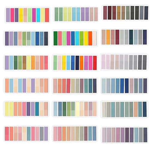 3600pcs Sticky Tabs – 18 Packs of Colored Index Tabs for Organizing and Marking – Transparent Writable Page Markers with Soft Colors – Ideal for School, Office, and Home Use – Easy to Stick and Remove - Image 1