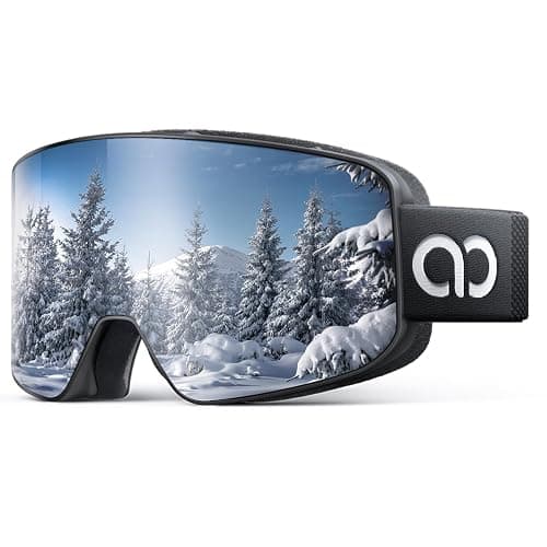 Lamicall Ski Goggles with 3X Anti-Fog - 100% UV Protection for Men Women, OTG Design for Skiing, Snowboard, Snowmobile - Image 1