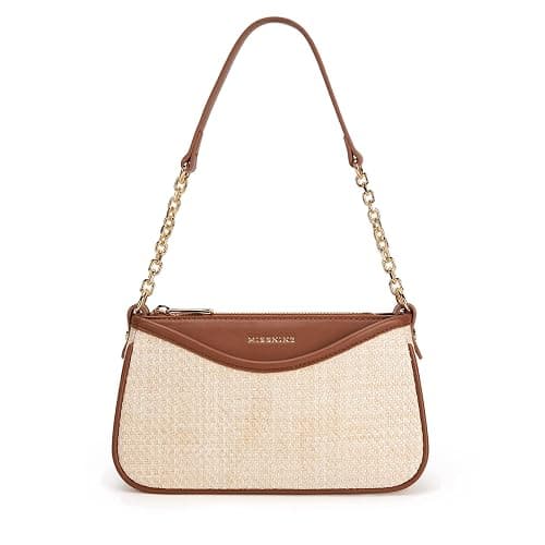 Missnine Purses for Women, Shoulder Bag Small Handbags Vegan Leather Underarm Bags Trendy Hobo Cute Clutch Purse - Image 1
