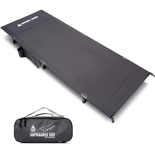 ONETIGRIS SUPRAGRIS Camping Cot, Support Up to 400lbs, Lightweight Comfortable Folding Bed for Camping, Hiking, Backpacking, Travel, Car Trips, Office Nap (Gray) - Image 1
