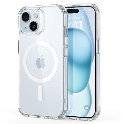 ESR for iPhone 15 Case, Compatible with MagSafe, Shockproof Military-Grade Protection, Scratch-Resistant Back, Magnetic Phone Case for iPhone 15, Classic Hybrid Case, Clear - Image 1