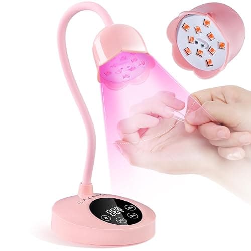 Makartt UV Nail Lamp: Flash Cure lamp UV Light for Gel Nails Polish Luminoza 30W Rechargeable LED Nail Dryer with 4 Timers & Auto Sensor Fast Curing Goosenecks Lamp for Home DIY Manicure (Pink) - Image 1