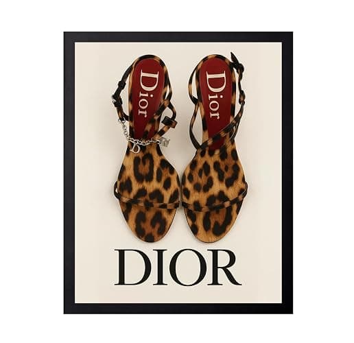InkFlow Posters Luxury Vintage Cheetah Heels Wall Art Poster - Stylish Women Inspired Design - Fashion Artwork for Home, Living Room, Bedroom Decor - 8x10 Unframed Canvas Print - Image 1