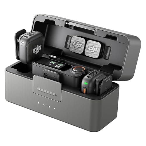 DJI Mic 3 (2 TX + 1 RX + Charging Case), Wireless Microphone for iPhone/Camera/Android, Ultralight, Adaptive Gain Control for Balanced Volume, Dual Band Anti-Interference, 28hrs Use, Vlog - Image 1