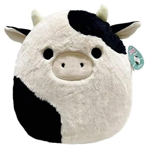 Squishmallow Official Kellytoy Collectible Plush Farm Squad Squishy Soft Animals (Connor Cow Fuzzamallows, 16 Inch) - Image 1
