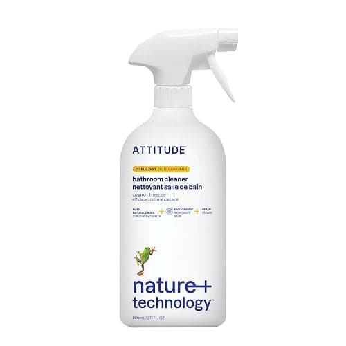 ATTITUDE Bathroom Cleaner, EWG Verified, Plant-Based & Vegan, Safe for Bathroom Surfaces, Tiles, Tubs, Shower Walls, and Grout, Made in Canada, Citrus Zest Scent, 800 mL - Image 1
