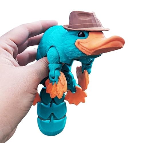 3D Printed Articulated Platypus, Flexible Dynamic Animals Toys,Easter Basket Stuffers Prefilled Easter Egg Fillers, Adults Fidget Toys for Autism ADHD (Small-6Inch) - Image 1