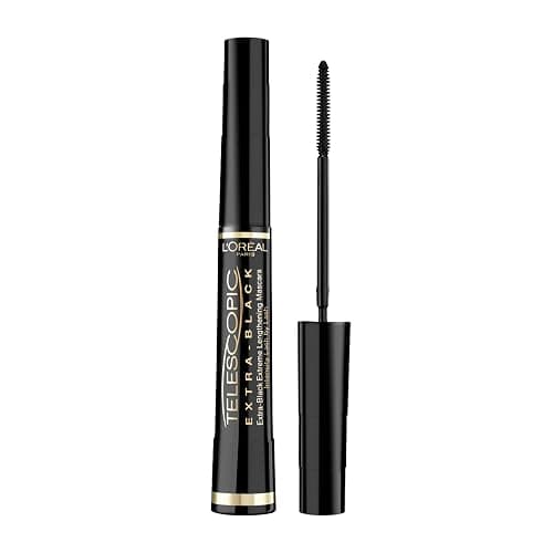 L'Oréal Paris Mascara, Telescopic Mascara Extra Black for Intense Definition & Length, Precise Application Brush for Up to 60% Longer-Looking Lashes, Smudge-Proof and Ophthalmologist Tested - Image 1