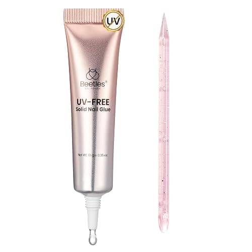 Beetles Super Strong Nail Glue 10g for Press On Nails, No Uv Lamp Needed, Quick Drying, Long Lasting, Easy Control Semi Solid Nail Glue for False Acrylic Nails - Image 1