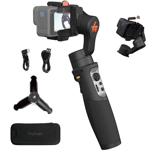 hohem iSteady Pro 4 3-Axis Gimbal Stabilizer for GoPro 13/12/11/10/9 8/7/6/5, for Osmo Action and Other Action Cameras,Support Bluetooth & Cable Control, IPX4 Splash Proof with Tripod - Image 1
