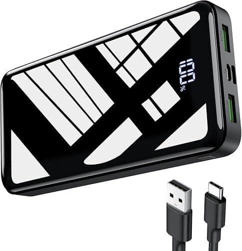 Power Bank 27,000mAh, QC 4.0 USB C 22.5W Fast Charging PD 20W Portable Charger, Mobile Phone Battery Pack 3 Outputs & 2 Inputs High Capacity Compatible for Smartphones - Image 1