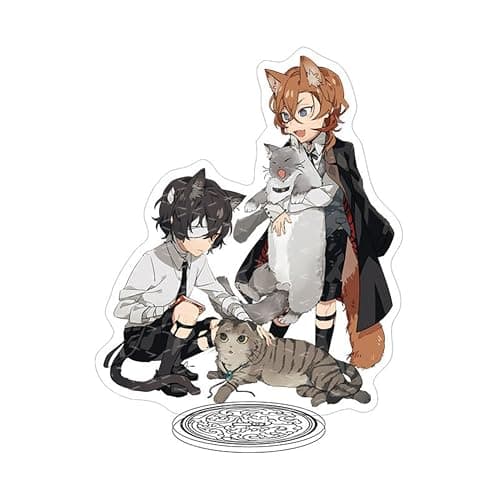 Dazai Osamu Anime Acrylic Stand Figure 15CM Nakajima Atsushi Nakahara Chuuya Acrylic Stand Model Desktop Decoration Display Collections Gift - Image 1
