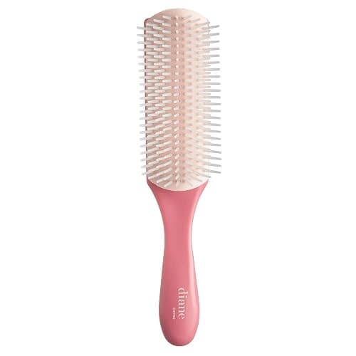 Diane Pro Nylon Pin Styling Hairbrush for Detangling, Separating, Shaping, and Defining Wet or Curly Hair, Heat-Resistant, Anti-Static, Hair Care Essential, Pink - Image 1