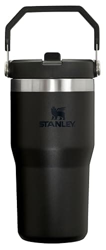 Stanley IceFlow Stainless Steel Tumbler - Vacuum Insulated Water Bottle for Home, and Car Reusable Cup with Straw Leak Resistant Flip Cold for 12 Hours or Iced for 2 Days, Black 2.0, 20 OZ / 0.59 L - Image 1