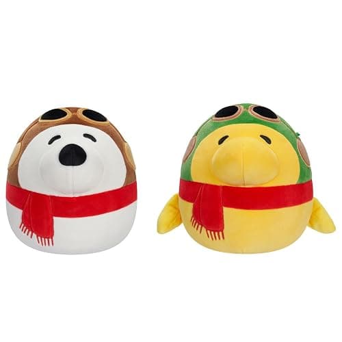 Squishmallows Original Peanuts 8-Inch Aviator Snoopy and Aviator Woodstock 2-Pack Plush - Little Ultrasoft Official Jazwares Plush - Amazon Exclusive - Image 1