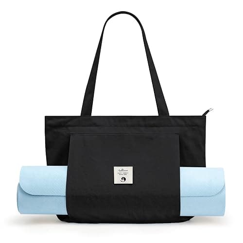WLLWOO WLLWOO Yoga Bags for Women with Yoga Mats Bags Carrier Carryall Canvas Tote for Pilates Shoulder for Travel Office Beach Workout - Image 1