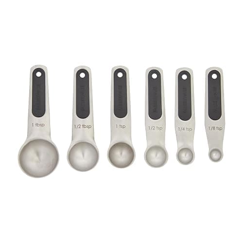 Farberware Professional Stainless SteelMeasuring Spoons Precision and Ease in Every Scoop, Features Magnetic Handles for Easy Storage, Dishwasher Safe - Set of 5, Spoons - Image 1