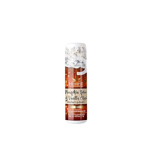Hempz Pumpkin Spice & Vanilla Chai Lip Balm (.25 Oz) – Fall Scented Travel Sized Moisturizing Lip Balm for Women & Men, Chapstick Moisturizer for Combatting Dry or Very Dry Lips - Image 1
