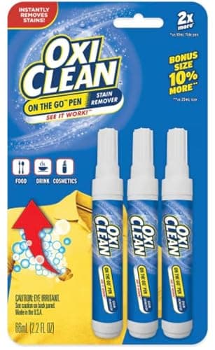 OxiClean Laundry Stain Remover Pen (3 Pack), Instant Stain Cleaning for All Laundry Stains - Blood, Food, Drinks - Image 1