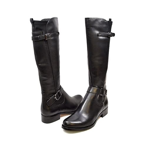 SoleMani Abigail Extra Slim Calf Women's Leather Boot 12"-13" Calf Size - Image 1