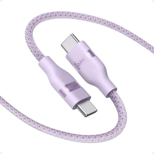 Anker Nano USB C Cable Softline, 240W 6FT Flexible Multi-Color Braided Cord, Fast Charging Type C Charger for iPhone 17 Series, MacBook Pro and More(Purple) - Image 1