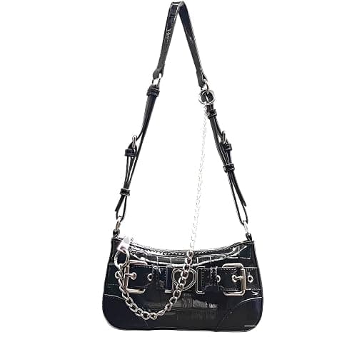 FONETTOS Punk Bag, Sourpuss Gothic Tote Purse Y2K Cool Style Trendy Women Shoulder Bags Rock Fashion Girls Handbag - Image 1