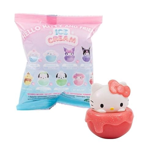 Hello Kitty Mini Figure Blind Bag – 1 Random Figure Included (4cm Ice Cream Series), Collect 1 of 9 Cute Frozen Candy-Style Characters, Sanrio Surprise Toy for Fans & Collectors - Image 1