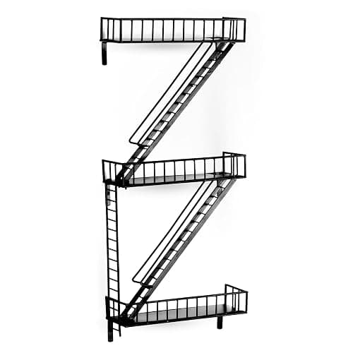 Design Ideas 3 Tier Novelty Fire Escape Steel Shelf for Storage in Bathroom, Kitchen, and Bedroom - Image 1