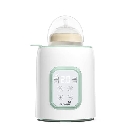 GROWNSY Baby Bottle Warmer, 8-in-1 Fast Baby Milk Warmer with Timer for Breastmilk or Formula, Accurate Temperature Control, 24H Keep, Food Heater&Defrost BPA-Free Bottle Warmer for All Bottles- Green - Image 1