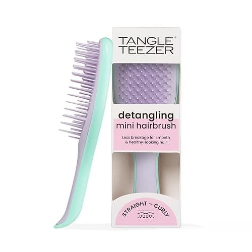 Tangle Teezer Ultimate Detangler Hairbrush, Eliminates Knots & Reduces Breakage, Mini Hair Brush for Travel, Small Hands & All Hair Types, Wisteria Leaf - Wisteria Leaf - Image 1