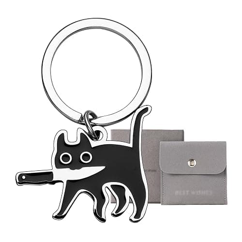 Yeedim Easter Gifts For Teens - Cute Black Cat Keychain For Couple Mom Dad And Cat Lovers - Bestie Gift Bag Charm - Image 1