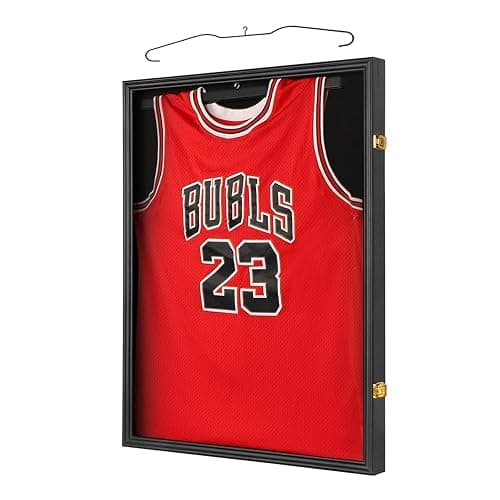 Jinchuan Jersey Frame Display Case Shadow Box Lockable with UV Protection for Baseball Basketball Football Soccer Hockey Sport Shirt - Image 1