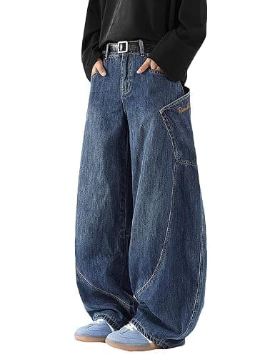 Nutriangee Men's Baggy Barrel Wide Leg Jeans for Men Women Loose Fit Streetwear Y2k Hip Hop Denim Pants - Image 1