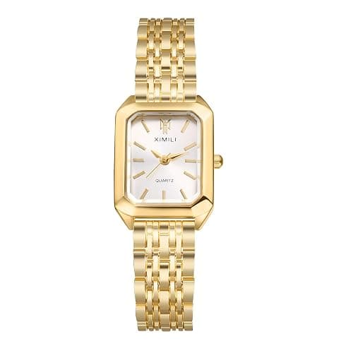 Avaner Women's Bracelet Square Watches: Gold Silver Stainless Steel Strap Analog Quartz Elegant Wrist Watches - Image 1