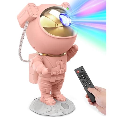 Cute Room Decor Aesthetic - Pink Astronaut Galaxy Projector for Teen Girls Bedroom, Star Projector Night Light with Remote, Kawaii Room Decor, 2025 Christmas Birthday Gifts for Teen Girls (Pink) - Image 1
