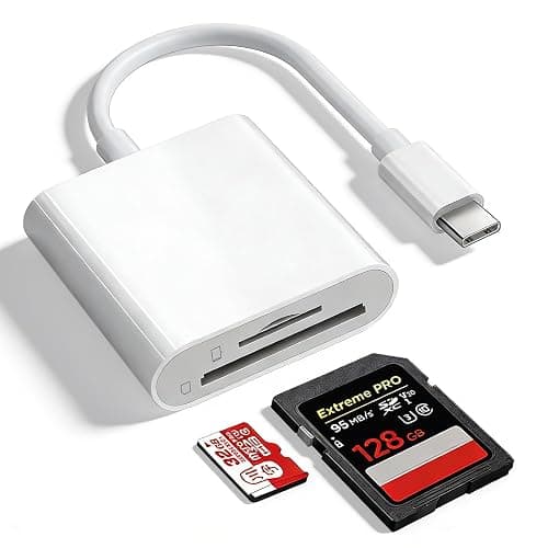 SD Card Reader for iPhone17/16/15,Support SD, Micro SD | USB C Memory Card Reader,Digital Camera Adapter to MacBook/USB-C Laptop - Image 1