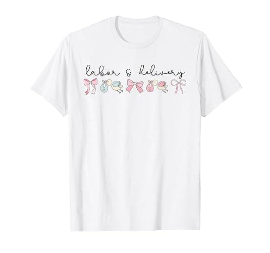 Coquette Labor and Delivery Nurse Grad Baby Ob RN Nursery T-Shirt - Image 1