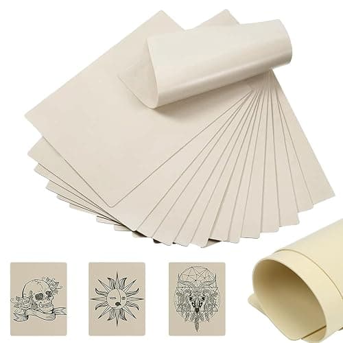 SOTICA 10PCS Tattoo Practice Fake Skin, 8x6" Blank Tattoo Skin Practice Reelskins Double Side Fake Skin Tattoo for Tattoo Beginners & Artists Tattoo Supplies - Image 1