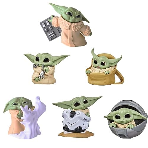 PAZATAO Baby Yoda Gifts,Baby Yoda Action Figure 2.2-Inch,Baby Yoda Doll,Baby Yoda Toys for Kid, Souvenir Desk Decoration for Adult(6 Pack) - Image 1
